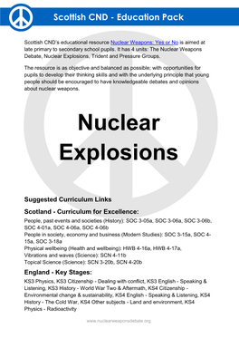 Nuclear Explosions, Trident and Pressure Groups