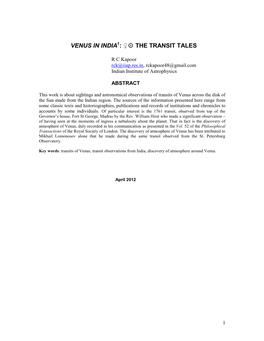 The Transit Tales