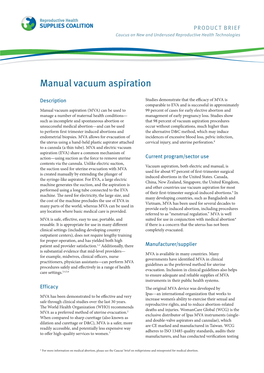 Manual Vacuum Aspiration