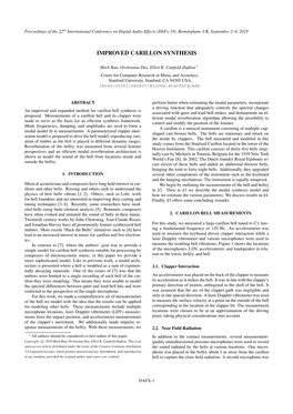 Improved Carillon Synthesis