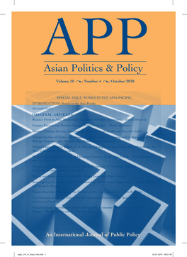 Asian Politics & Policy