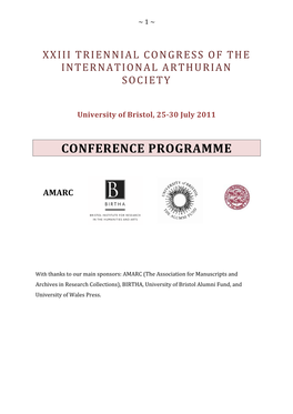 Conference Programme