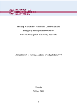 Annual Report of Railway Accidents Investigated in 2010