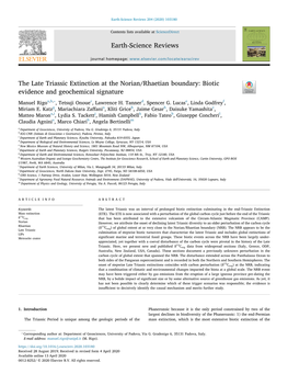 The Late Triassic Extinction at the Norian/Rhaetian Boundary Biotic