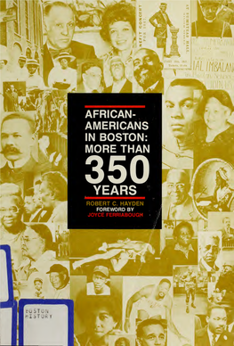 African-Americans in Boston : More Than 350 Years