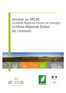 Annexe Au SRCAE Schéma Régional Eolien Du Limousin
