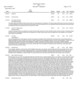 02/28/2017 Daily Program Listing II 01/03/2017 Page 1 of 110