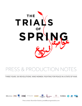 The Trials of Spring Press & Production Notes.Pages