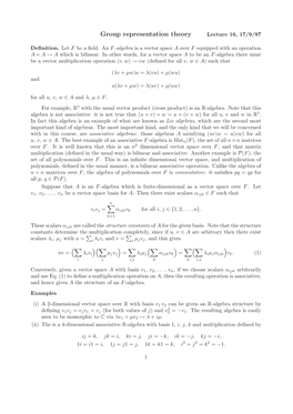 Group Representation Theory Lecture 16, 17/9/97