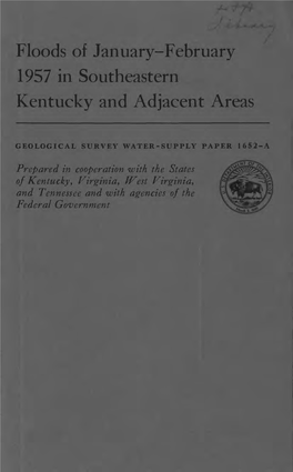 Floods of January-February 1957 in Southeastern Kentucky and Adjacent Areas