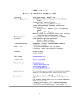 Kendall-Tackett Cv 7-2016.Pdf