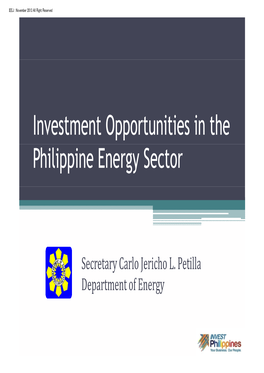 Investment Opportunities in the Philippine Energy Sector