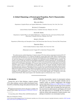 A Global Climatology of Extratropical Transition. Part I: Characteristics Across Basins