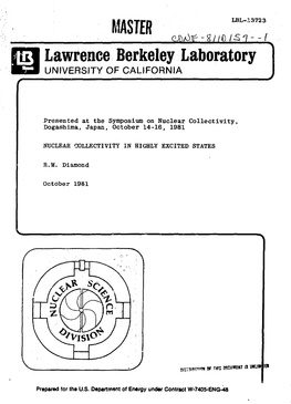 Nuclear Collectivity in Highly Excited States