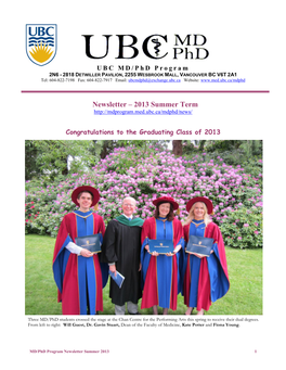 MD/Phd Newsletter