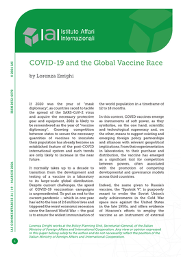 COVID-19 and the Global Vaccine Race