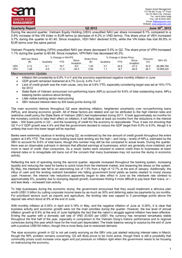 Macroeconomic Update