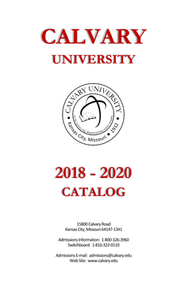 2018 - 2020 Catalog