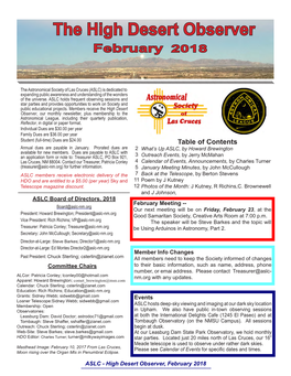 The High Desert Observer February 2018