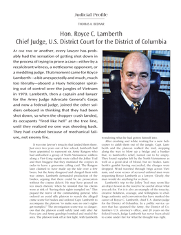 Lamberth, Hon. Royce C