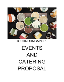Events and Catering Proposal