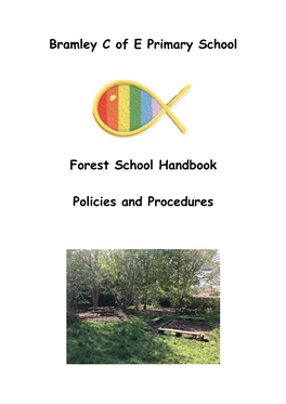 Bramley C of E Primary School Forest School Handbook Policies And