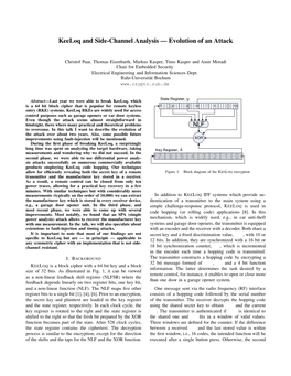 Keeloq and Side-Channel Analysis — Evolution of an Attack