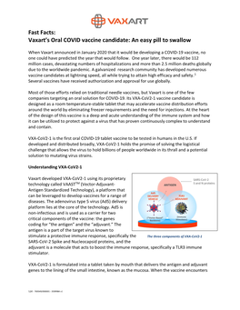 Vaxart's Oral COVID Vaccine Candidate: an Easy Pill to Swallow