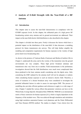 4 Analysis of E-Field Strength with the Near-Field of a HF Antenna