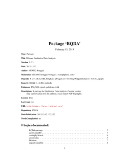 Package 'RQDA'