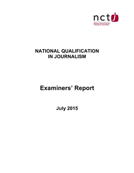 Examiners' Report