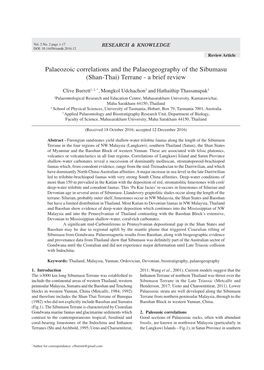 (Shan-Thai) Terrane - a Brief Review