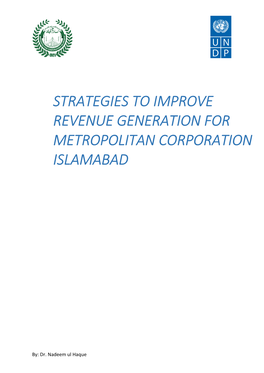 Strategies to Improve Revenue Generation for Metropolitan Corporation Islamabad