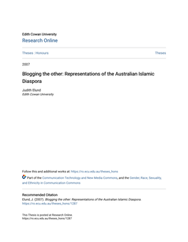 Representations of the Australian Islamic Diaspora