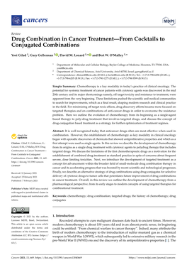 Drug Combination in Cancer Treatment—From Cocktails to Conjugated Combinations