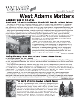 West Adams Matters