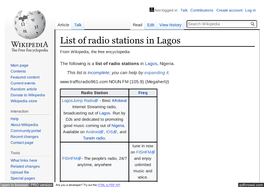 List of Radio Stations in Lagos