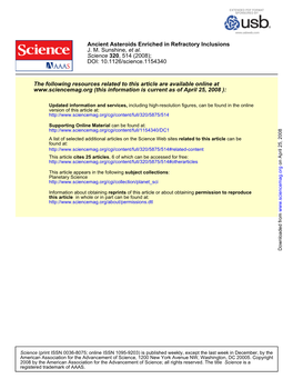 Ancient Asteroids Enriched in Refractory Inclusions J