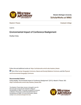 Environmental Impact of Conference Realignment