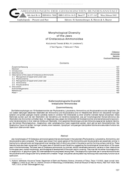 ABHANDLUNGEN DER GEOLOGISCHEN BUNDESANSTALT Abh