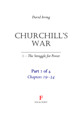 CHURCHILL's WAR Is a Series of Volumes on the Life of the British Statesman