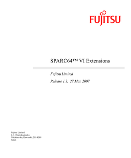 SPARC64™ VI Extensions