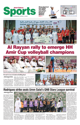 Al Rayyan Rally to Emerge HH Amir Cup Volleyball Champions