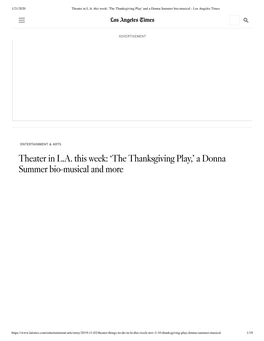 Theater in L.A. This Week: 'The Thanksgiving Play,' a Donna