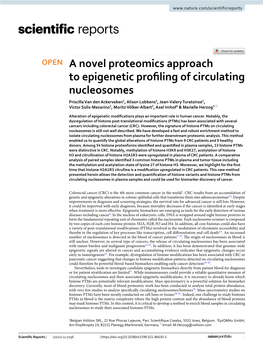 A Novel Proteomics Approach to Epigenetic Profiling of Circulating