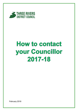 How to Contact Your Councillors