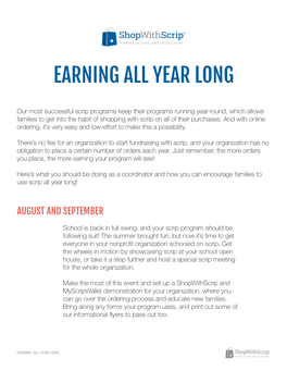 Earning All Year Long