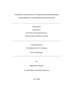 Applied Biology of Truffle Cultivation