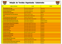 5 Torcida Organizada Fúria Jovem Barretos Barretos Esporte Clube Barretos 6 TUB Grêmio Barueri Futebol Ltda