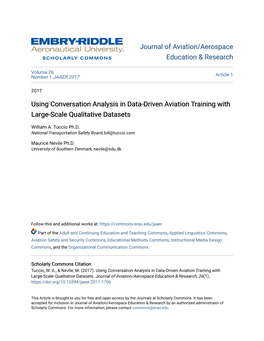 Using Conversation Analysis in Data-Driven Aviation Training with Large-Scale Qualitative Datasets